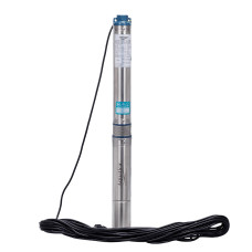 Насос центробежный 1.1кВт H 143(107)м Q 45(30)л/мин Ø80мм 60м кабеля mid AQUATICA 3QJED2-33-1.1 (778405)