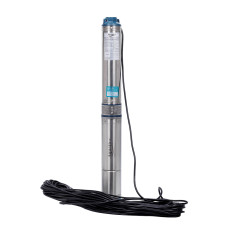 Насос центробежный 1.8кВт H 197(152)м Q 55(35)л/мин Ø102мм 20м кабеля mid AQUATICA 4QJED3-28-1.8 (778448)